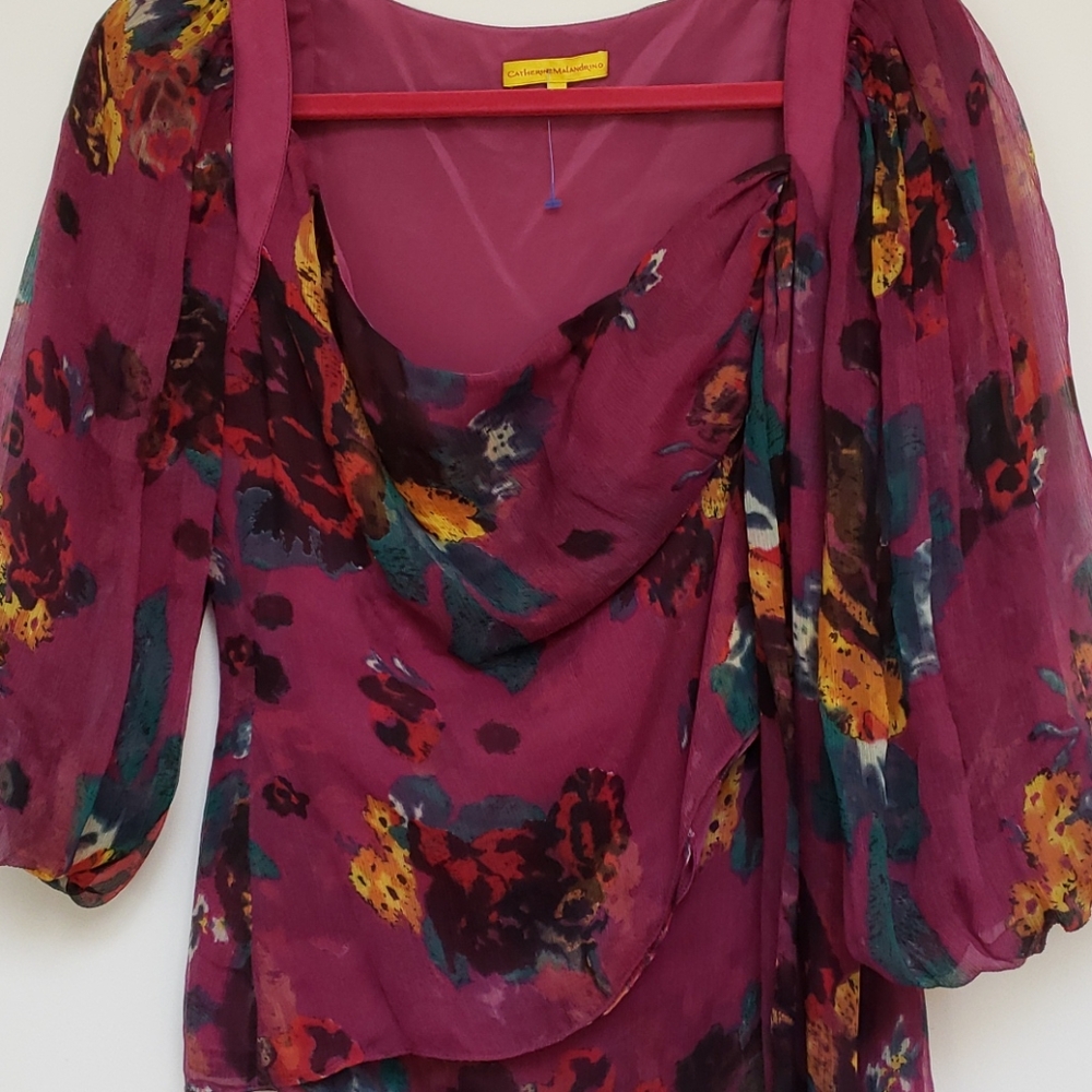 Catherine Malandrino silk chiffon top